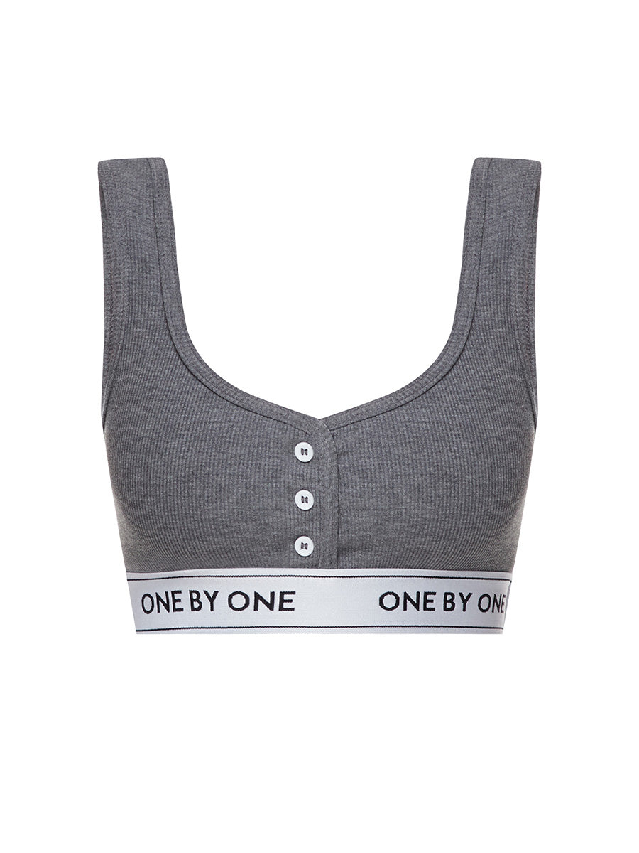Gray top with thin straps