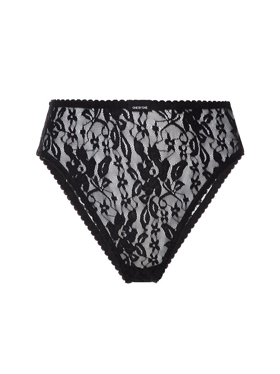 Black lace panties