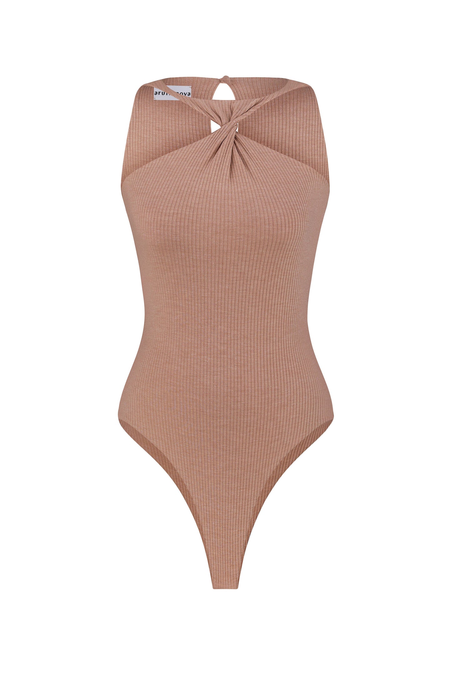 Bodysuit with a twist on the chest