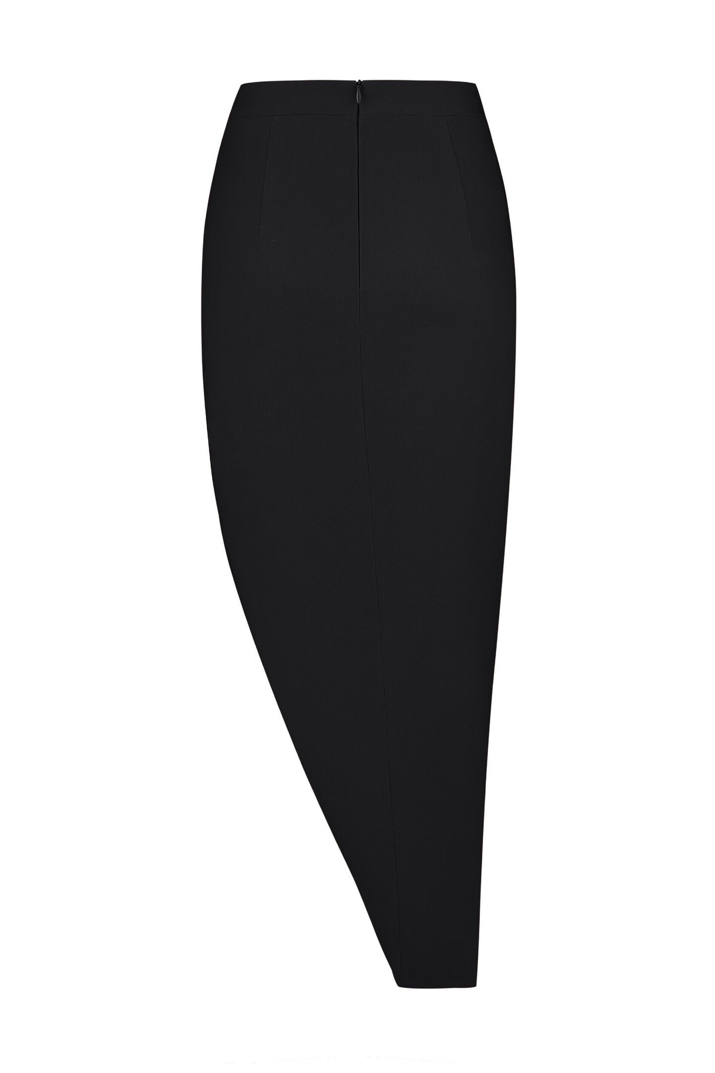 Front-slit midi skirt