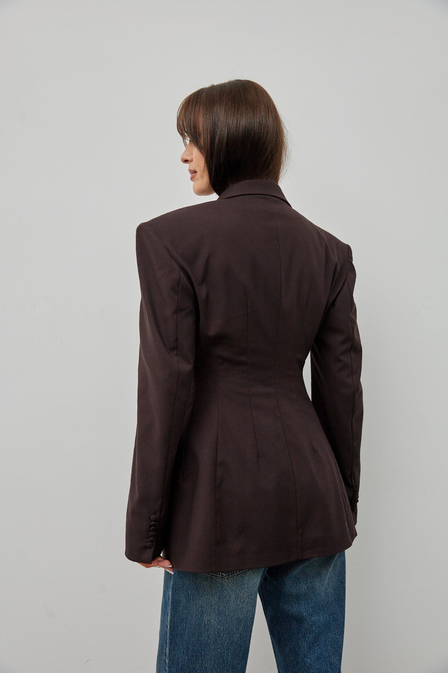 Brown fitted jacket