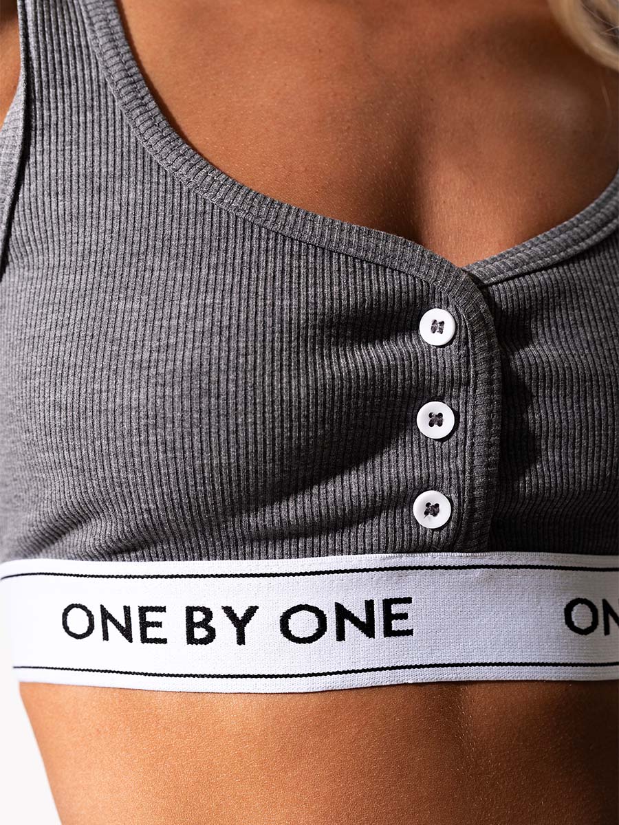 Gray top with thin straps