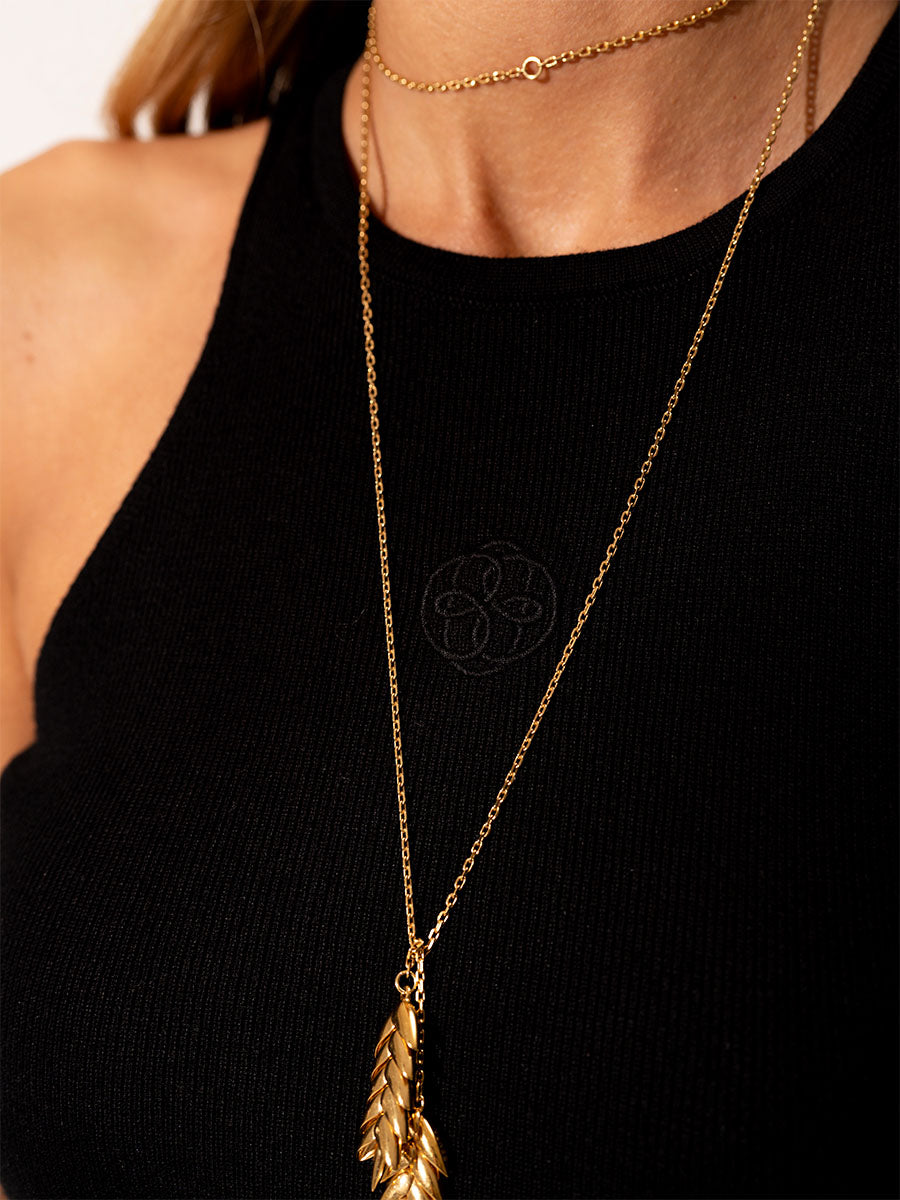 Black knitted T-shirt with embroidery