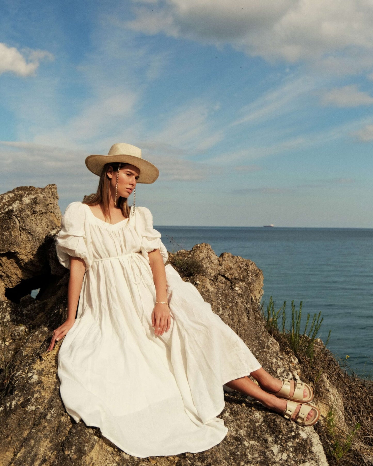 Linen maxi dress