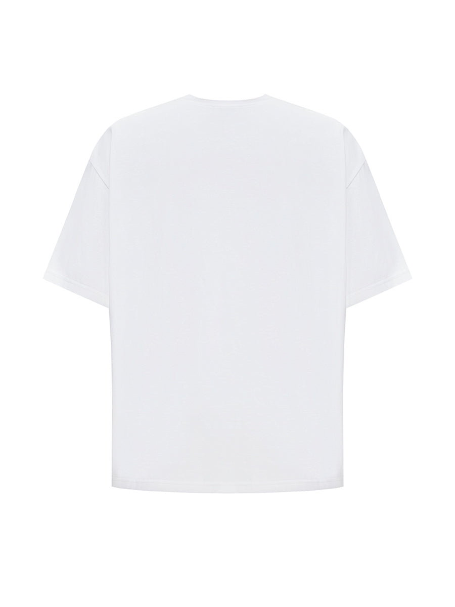 White t-shirt with print don't drive me crazy