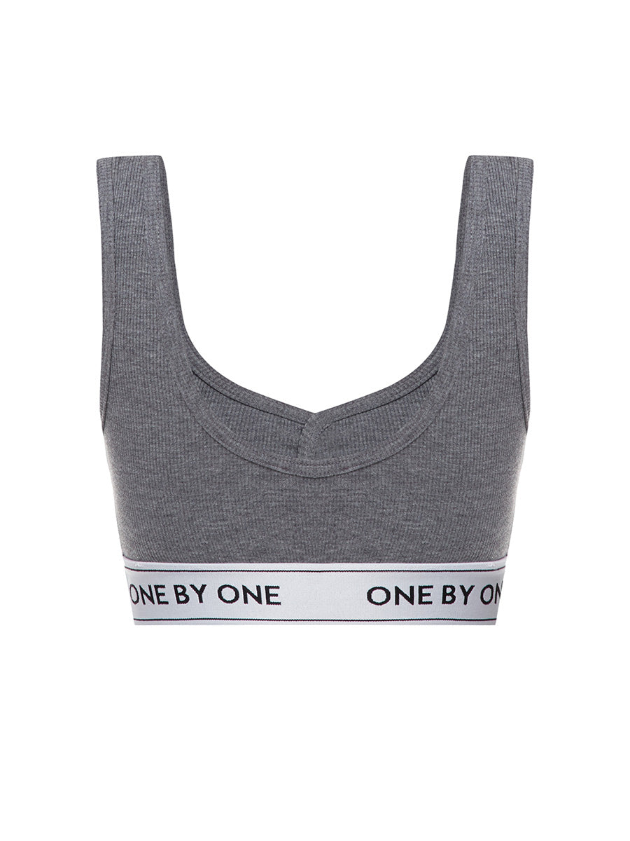 Gray top with thin straps