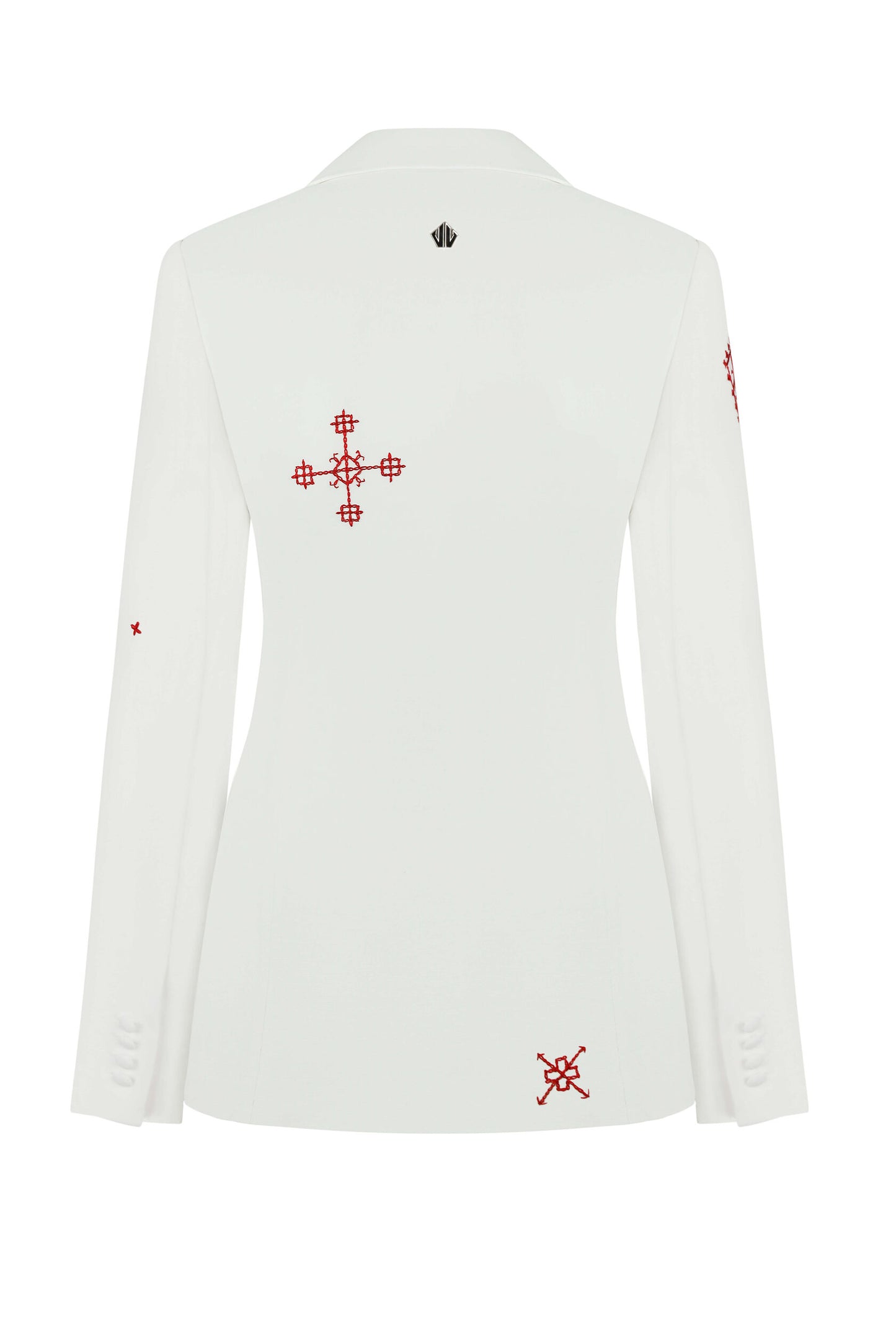 Asymmetrical embroidered jacket