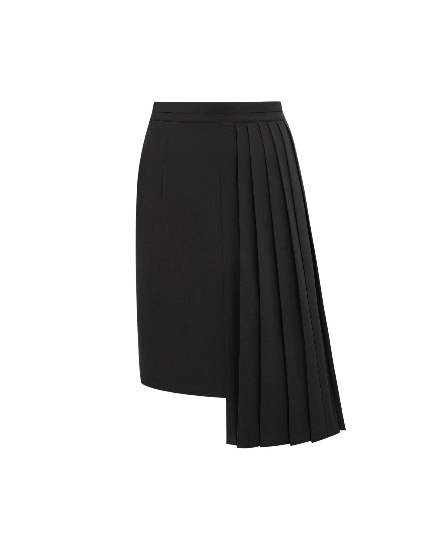 Asymmetric Pleated Skirt