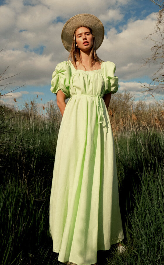 Linen maxi dress