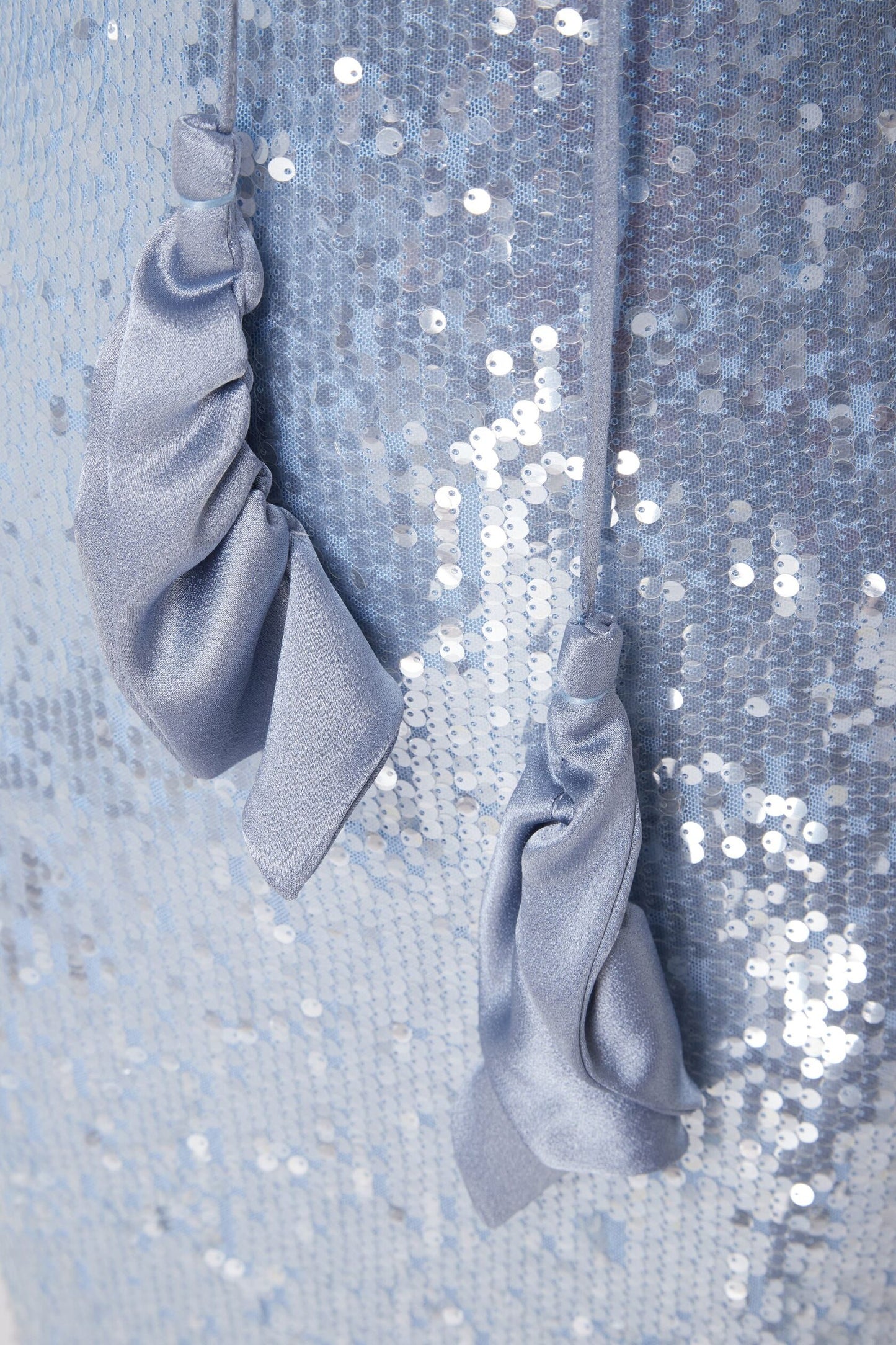 Sequin maxi dress in light blue