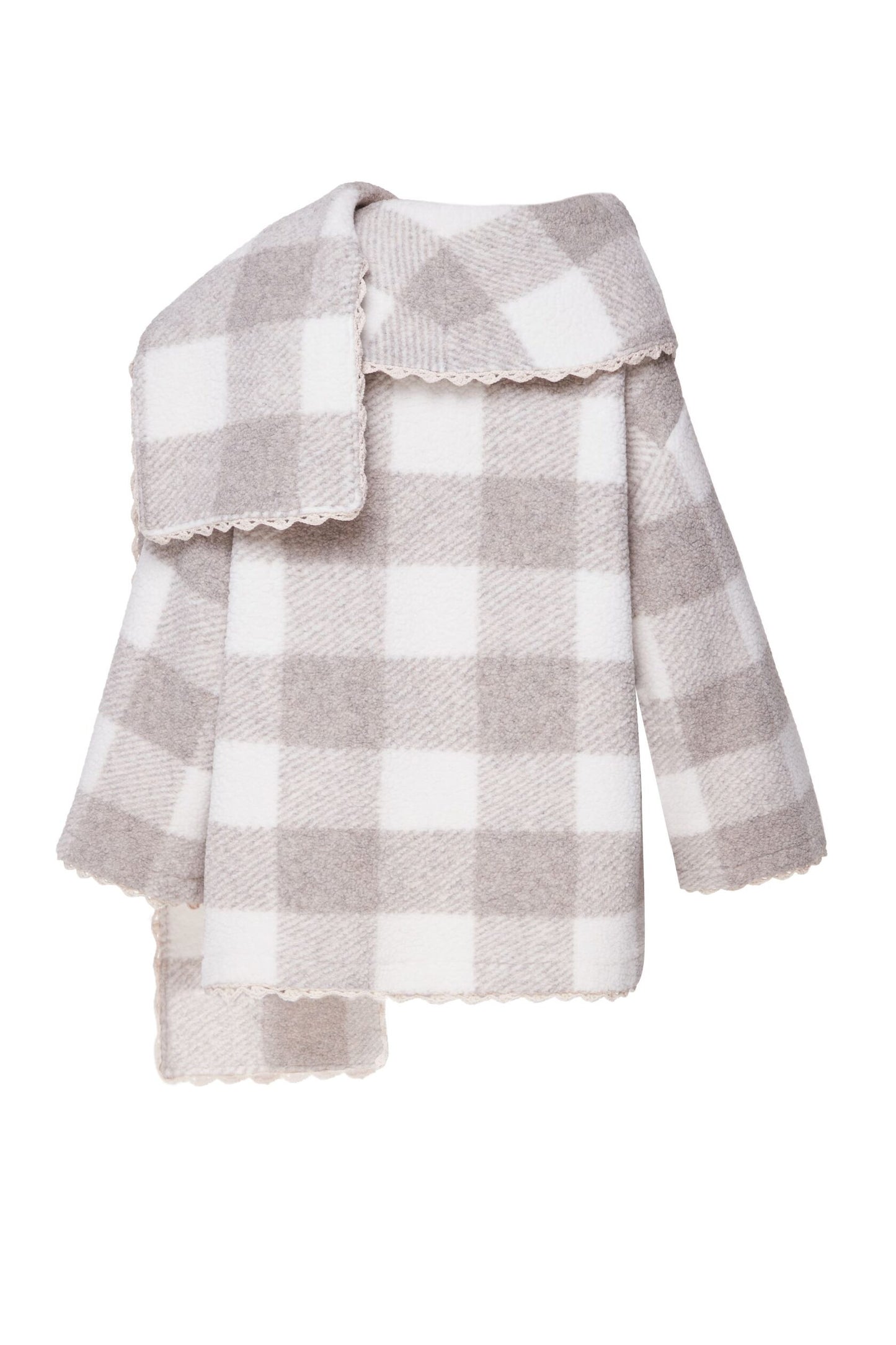 Coat in plaid print