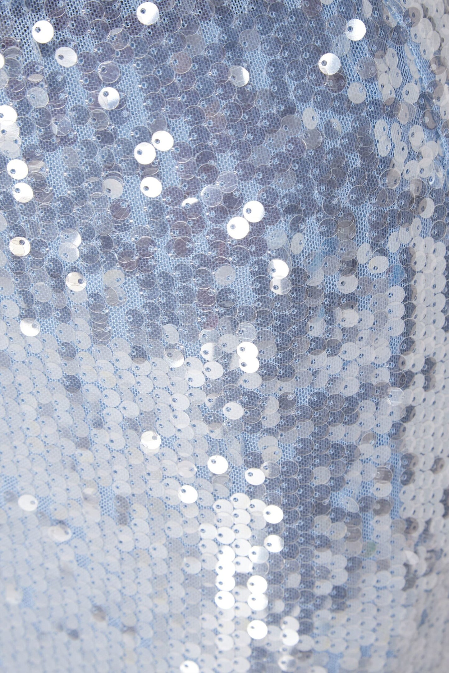 Sequin midi skirt in light blue
