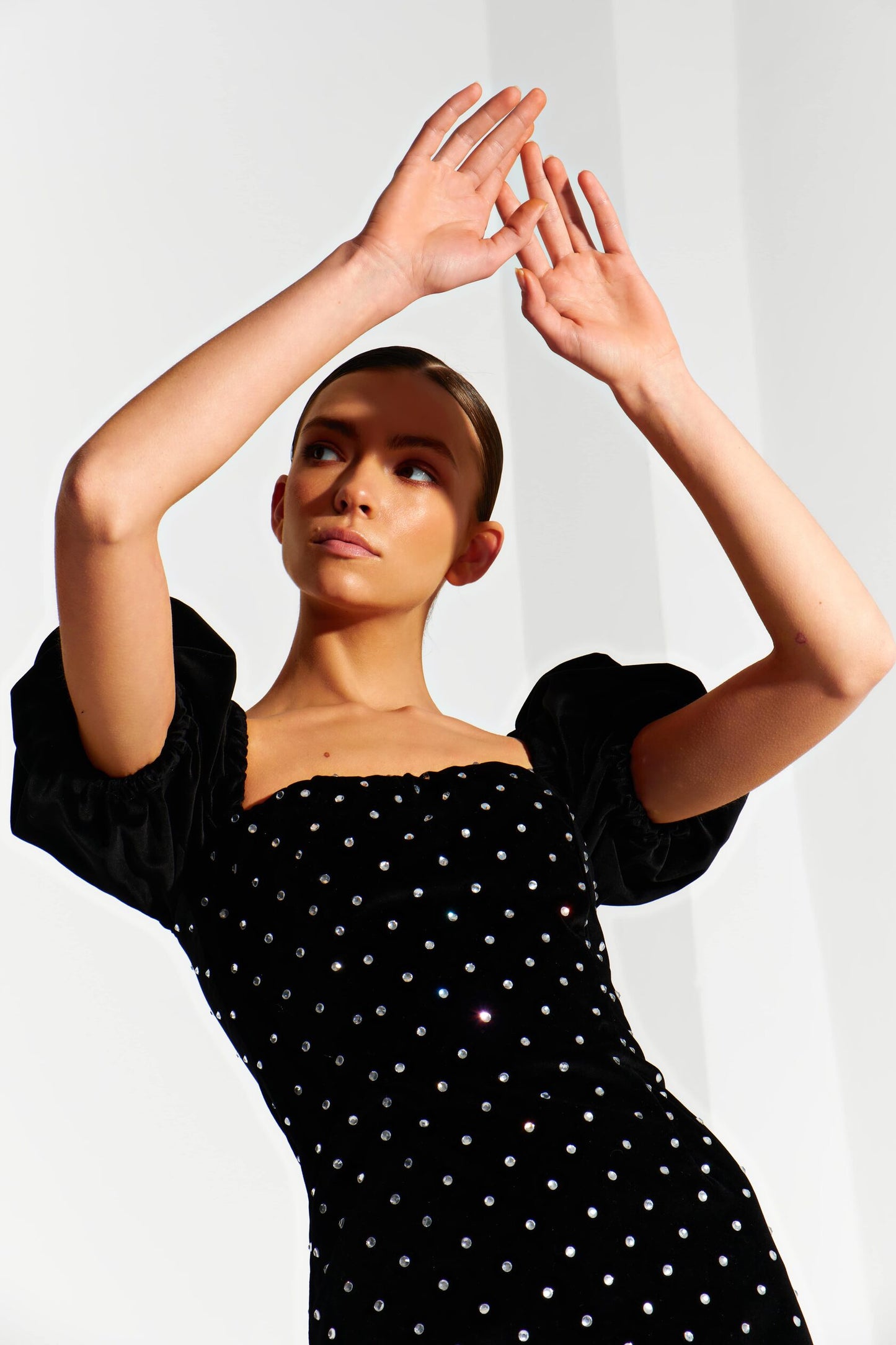 Natural velvet dress