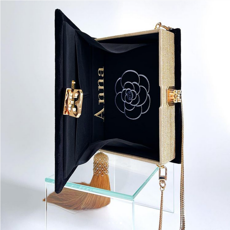 Embroidered clutch Coco fashion icon