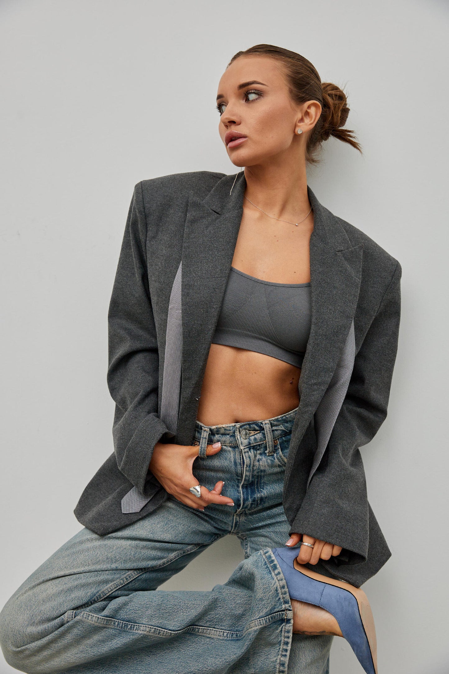 Grey fitted jacket