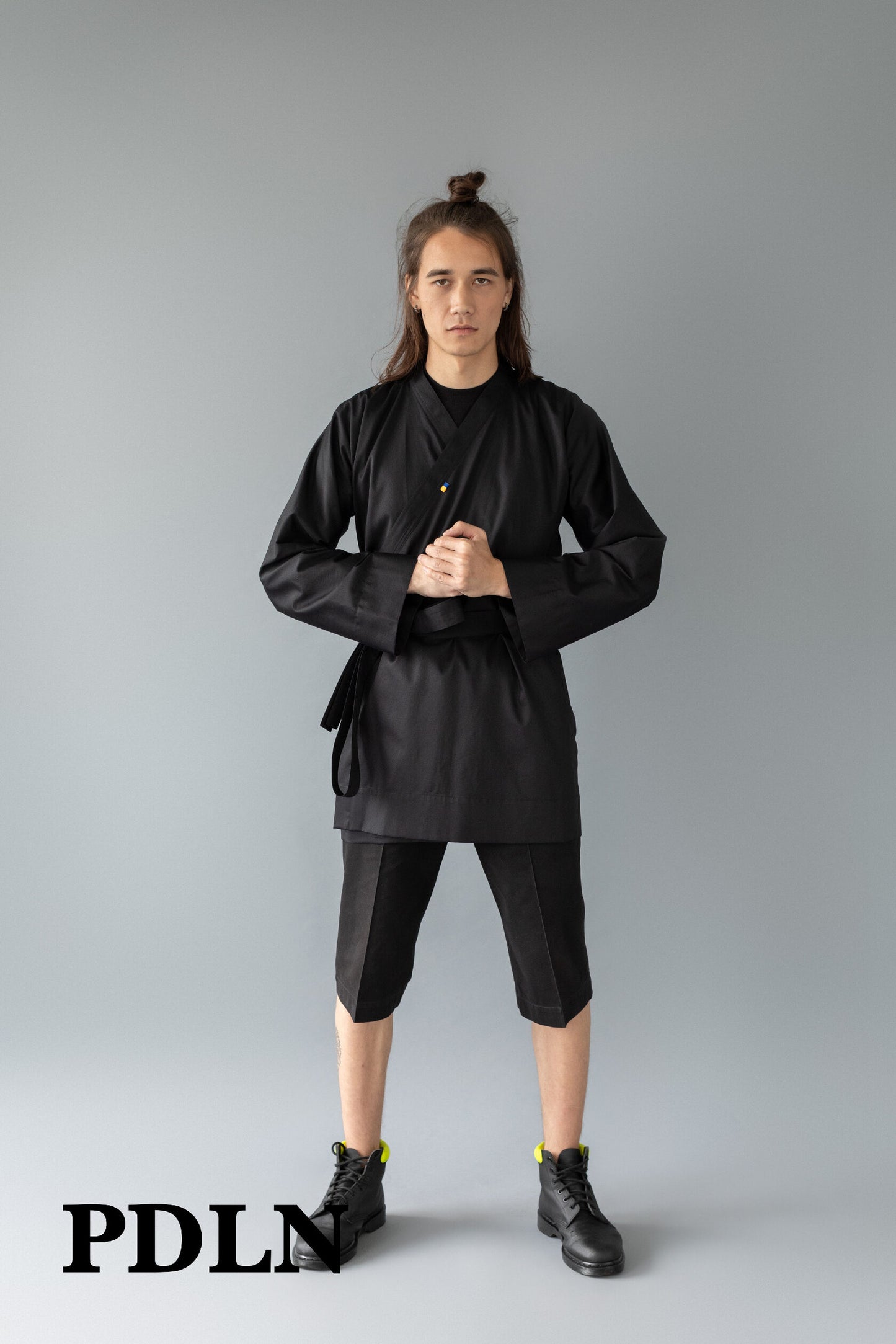 Unisex oversized cotton kimono-shirt