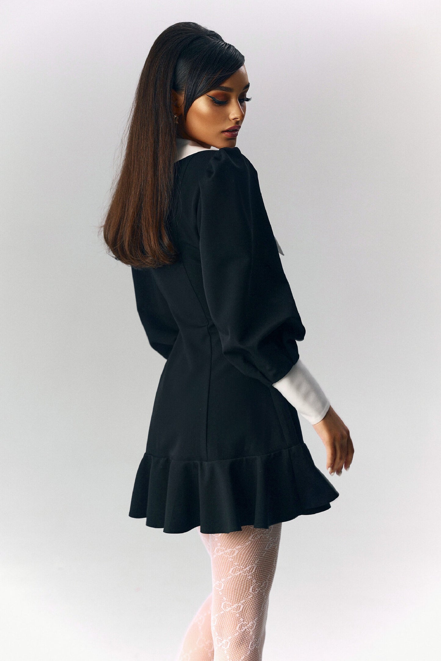 White collar dress