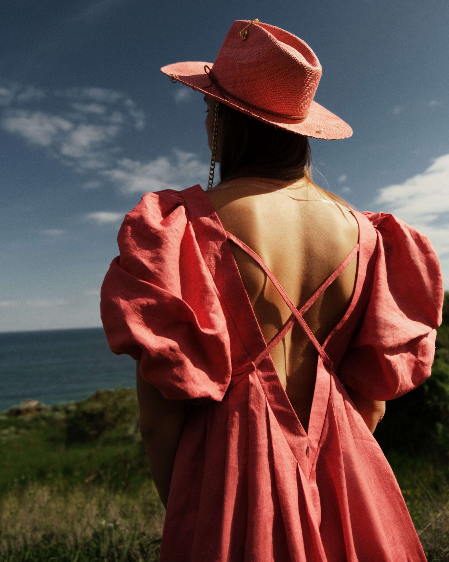 Linen maxi dress