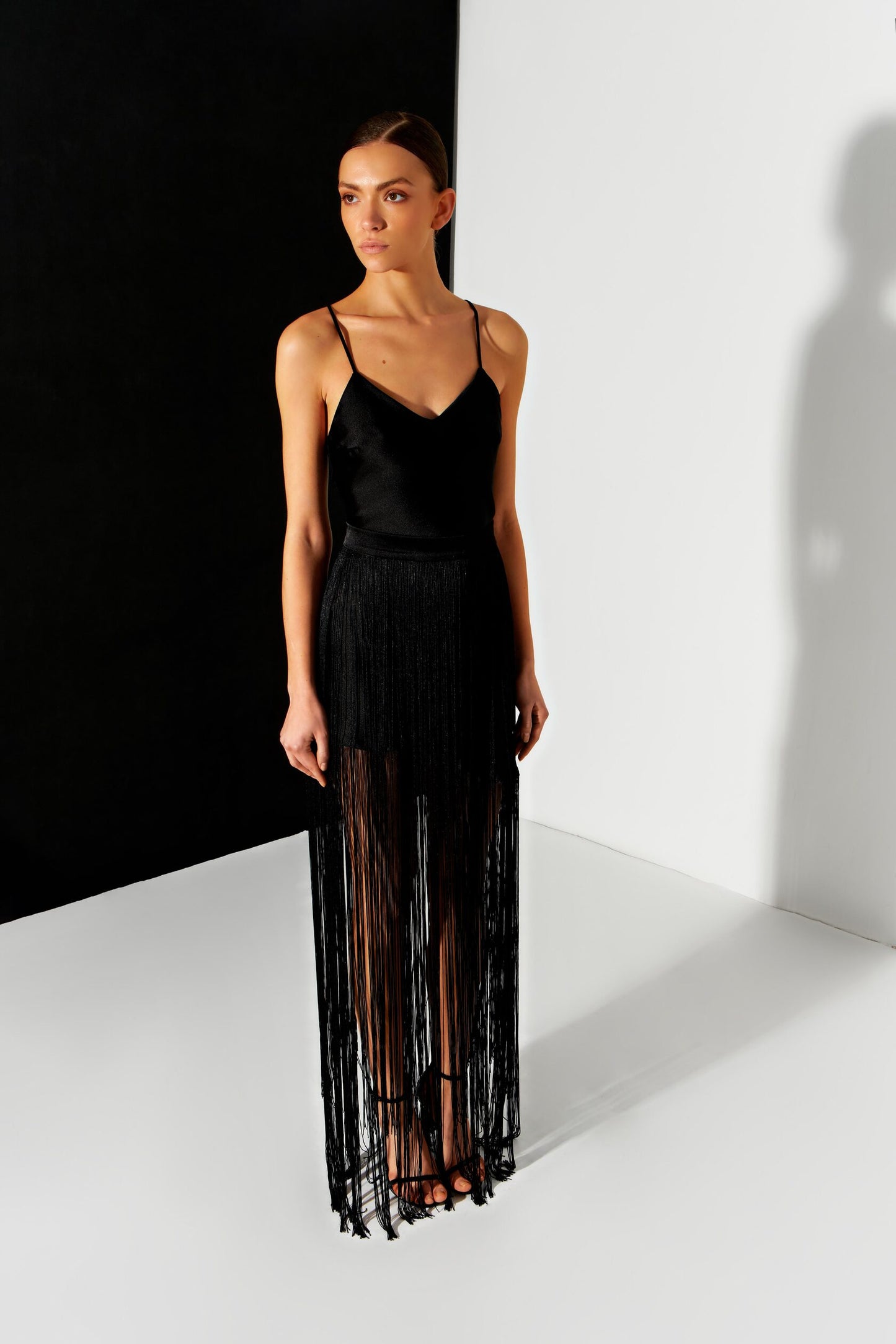 Dress with fringe