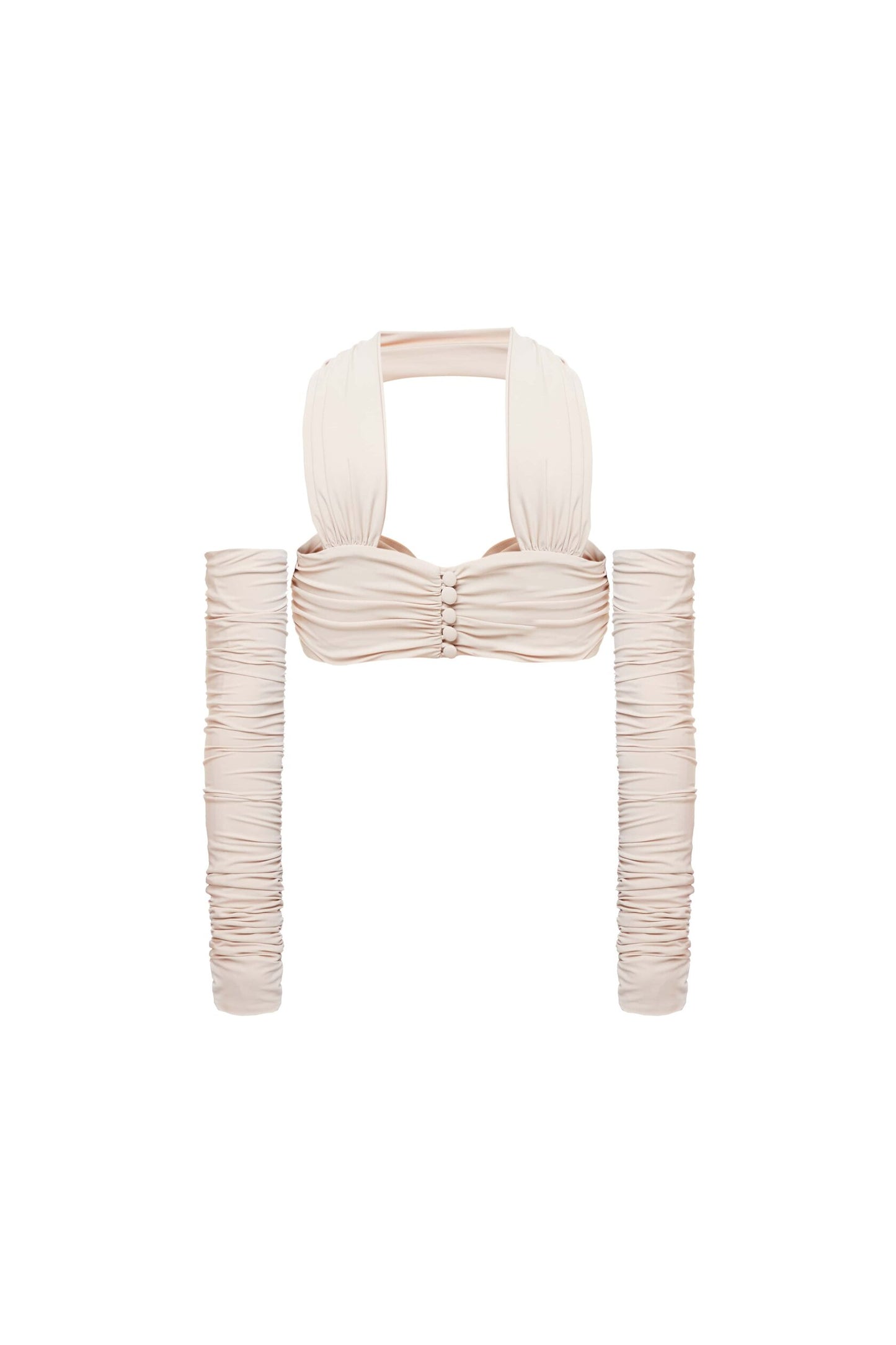 Bustier with detachable sleeves