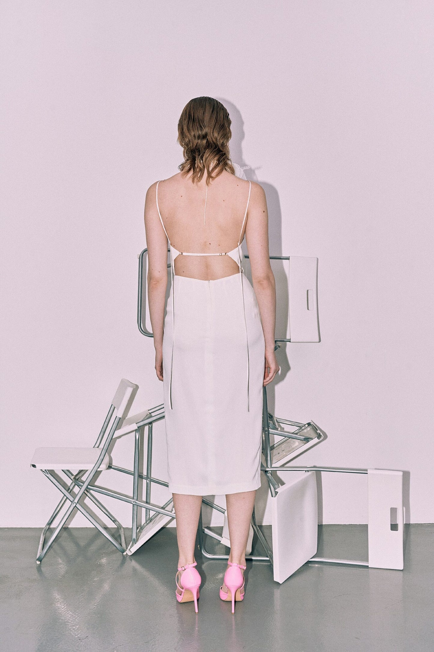 Rhombus white dress