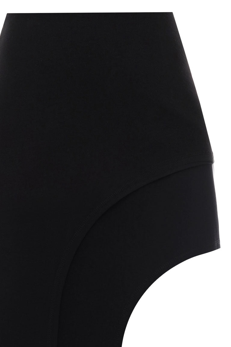 Black asymmetrical skirt