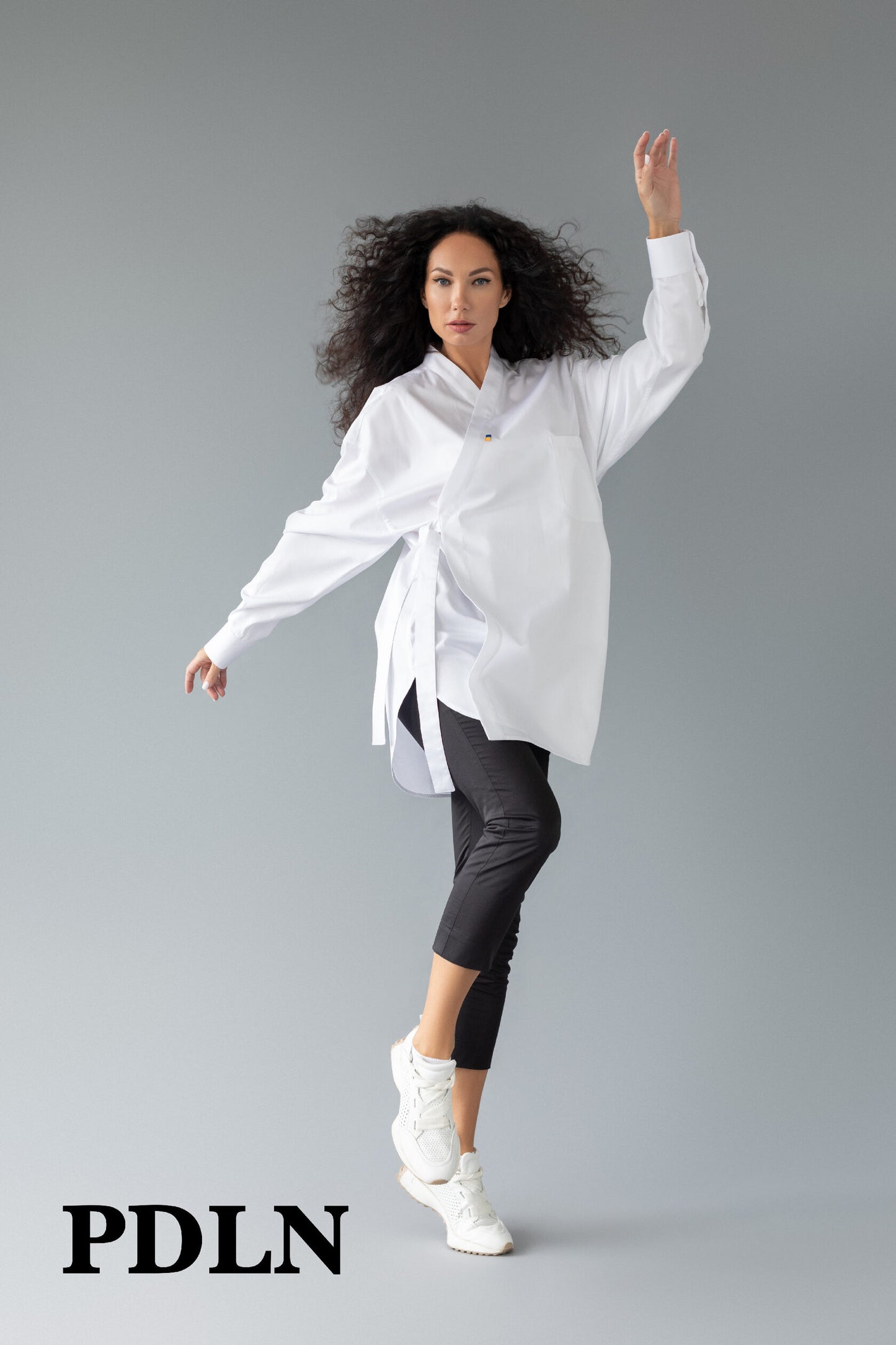 Unisex oversized cotton kimono-shirt