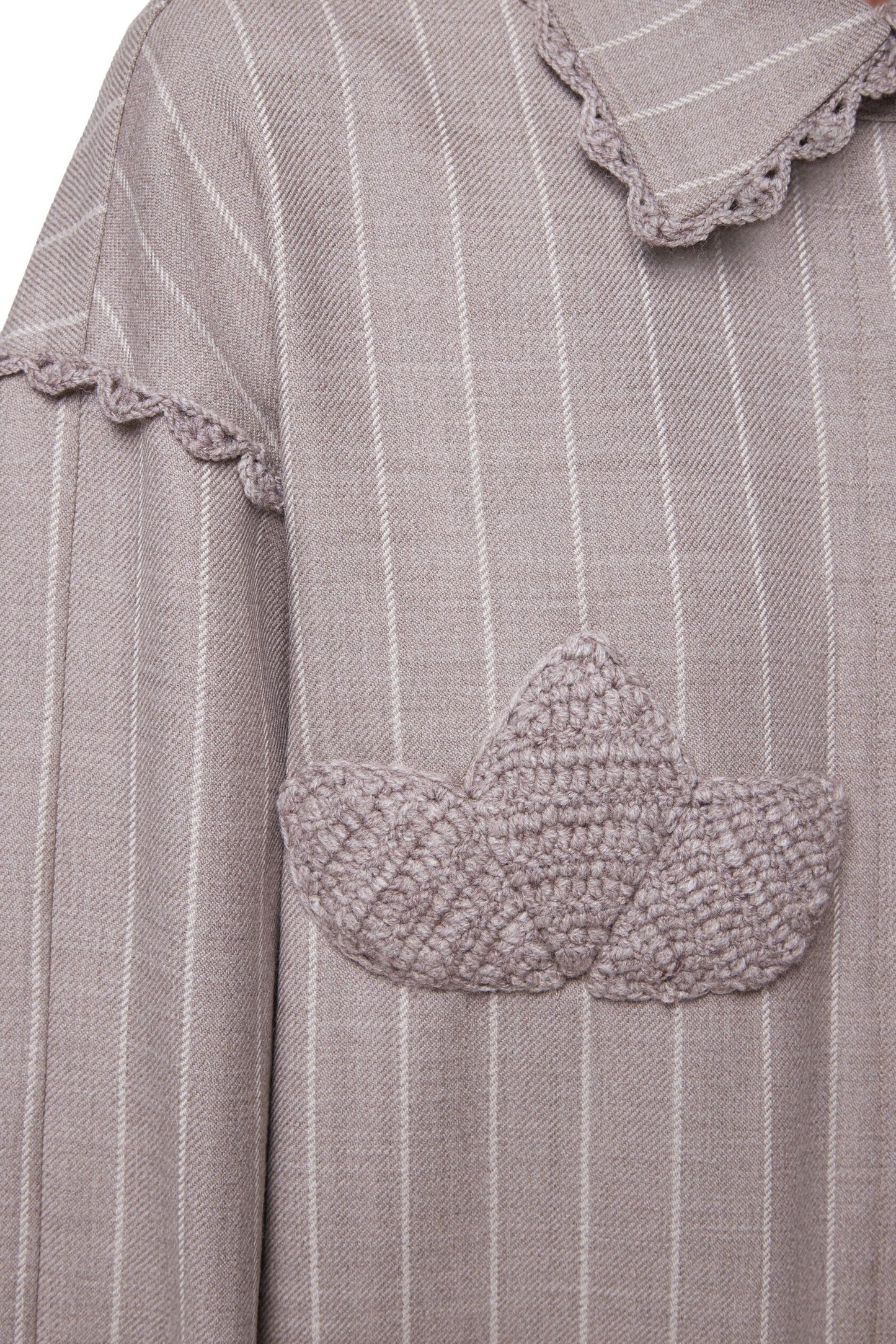 Macrame shirt in striped print