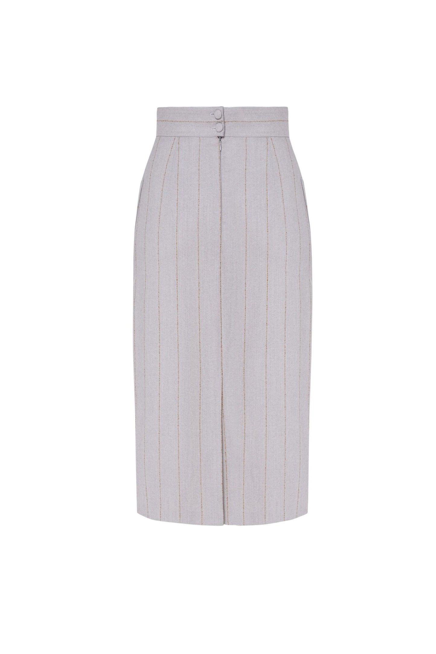 Midi skirt in striped print