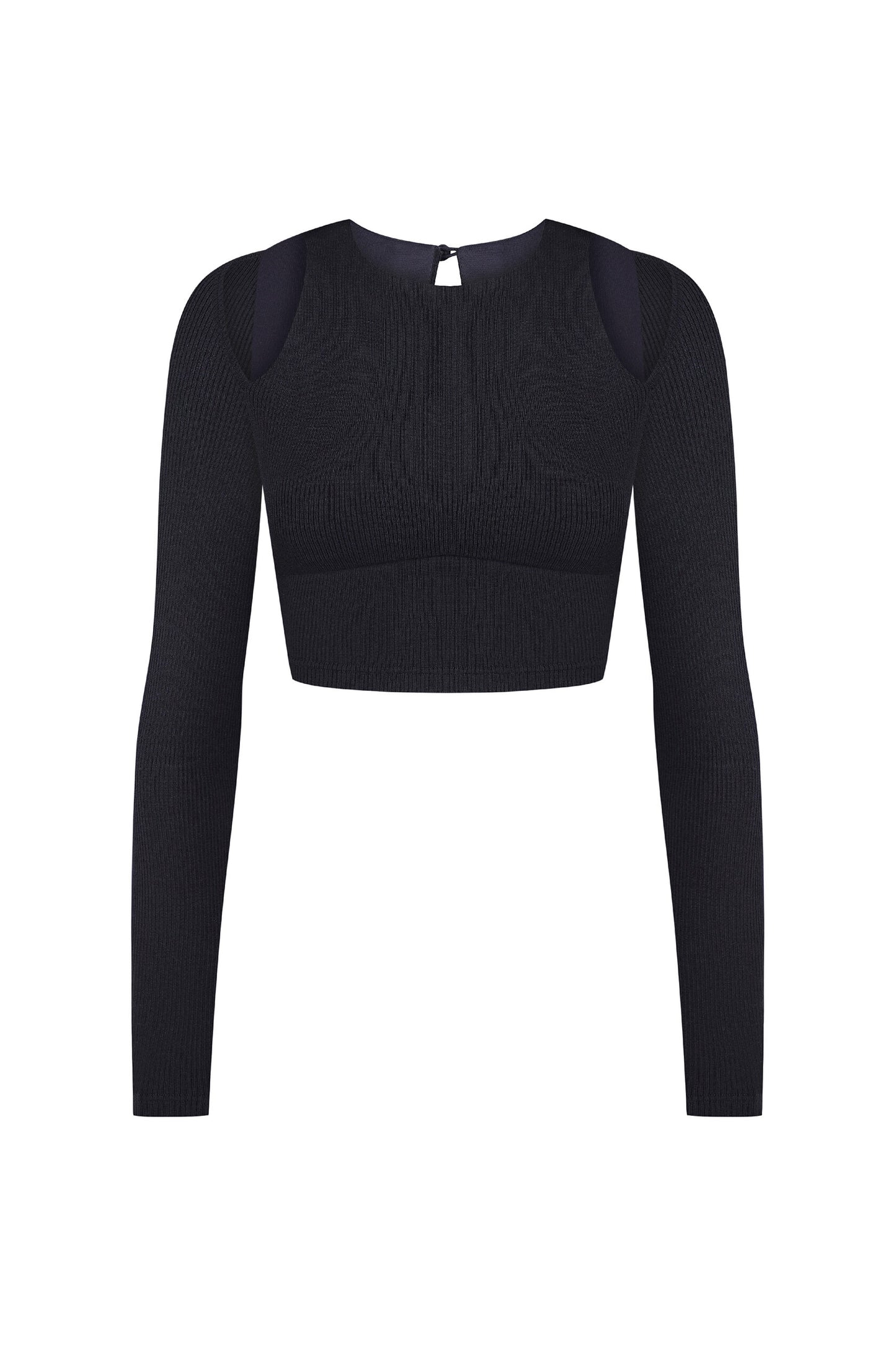 Cropped top with cut outs