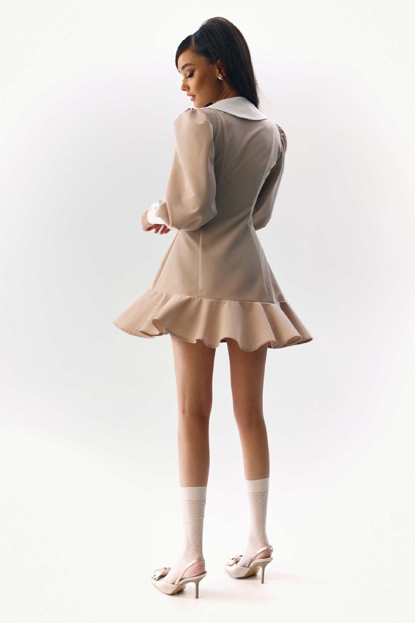 White collar dress