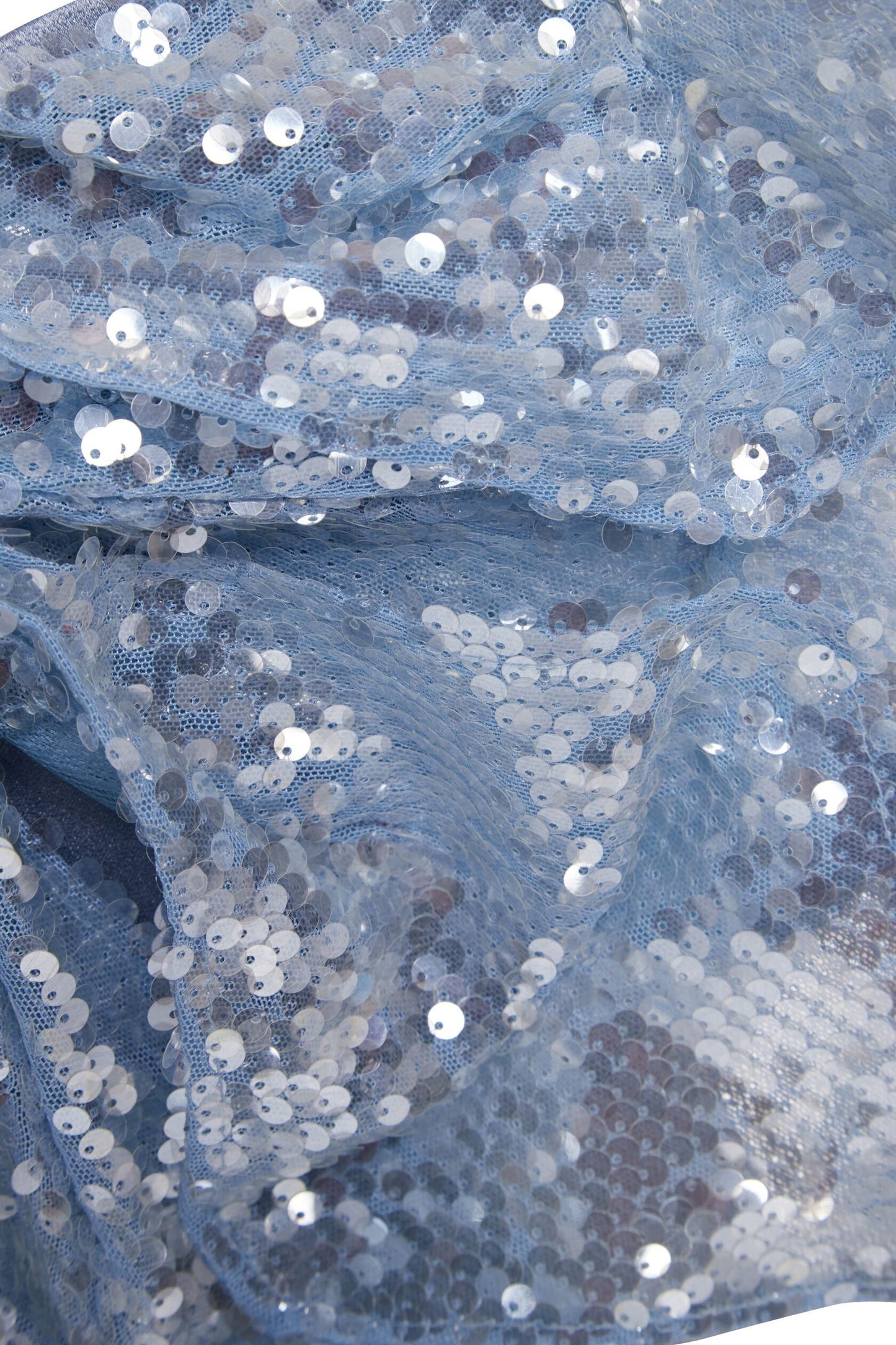 Sequin corset top in light blue