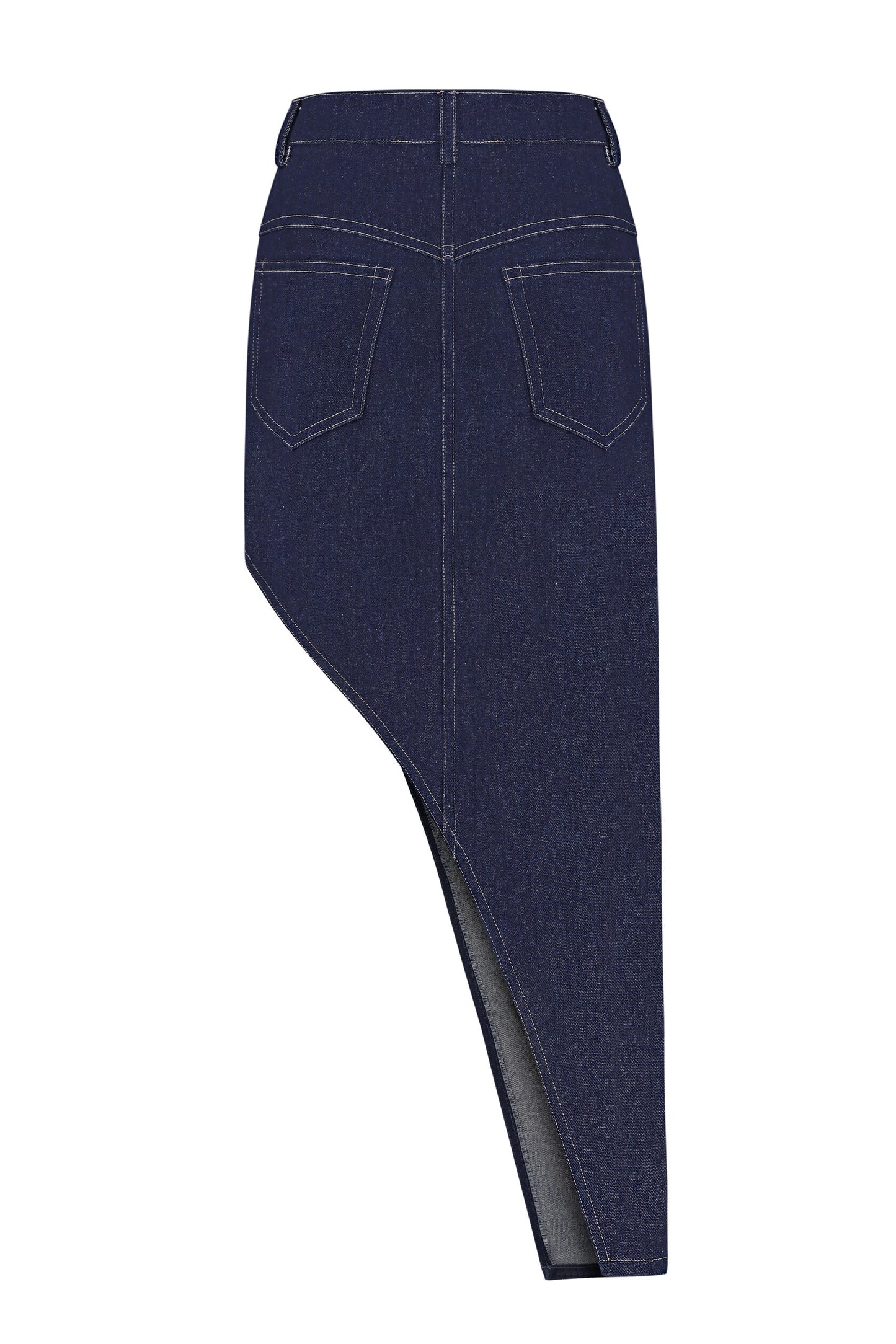 Front-slit midi skirt