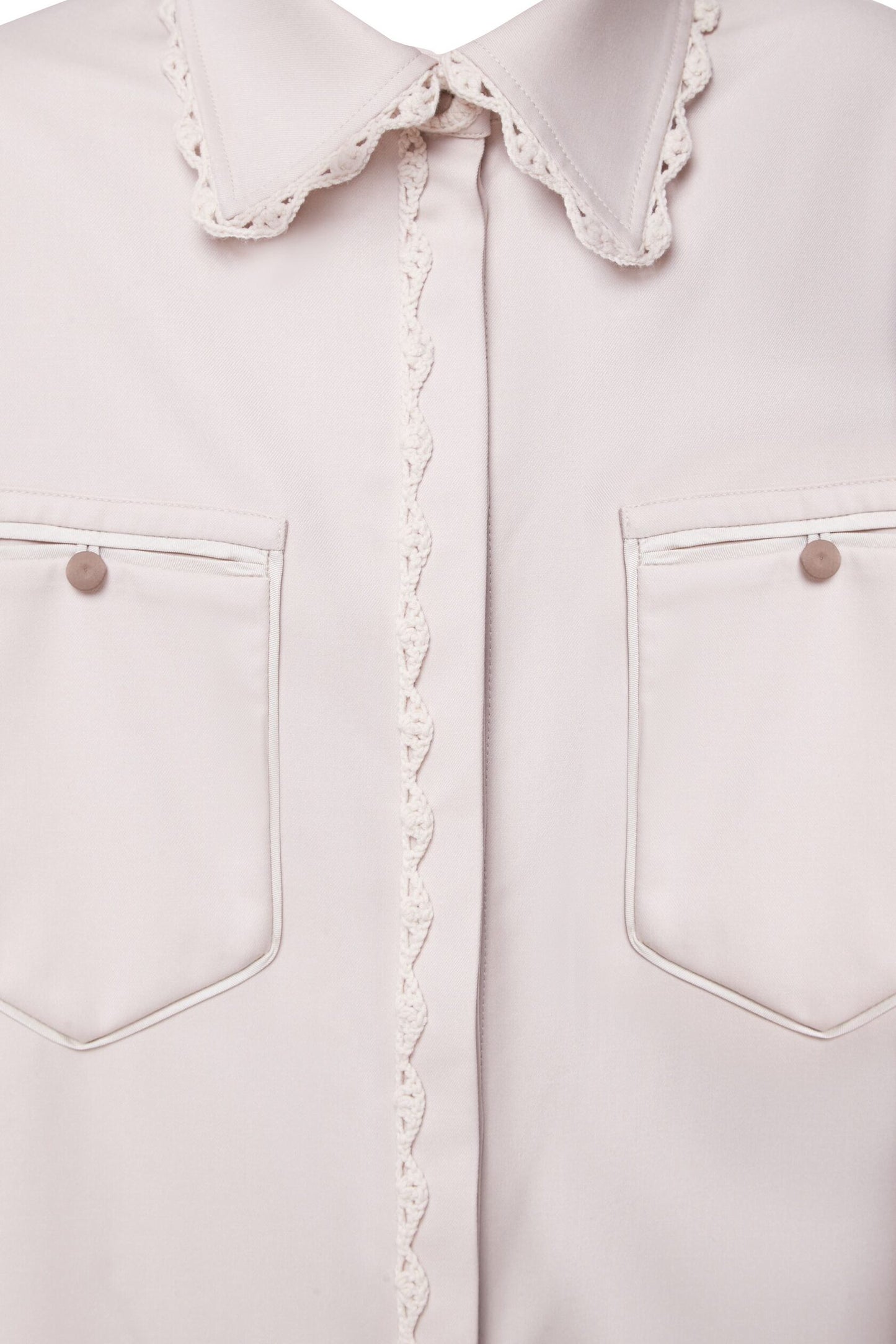 Macrame shirt in nude pink