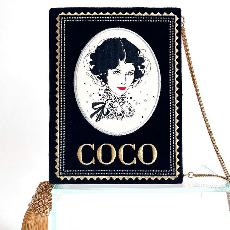 Embroidered clutch Coco fashion icon