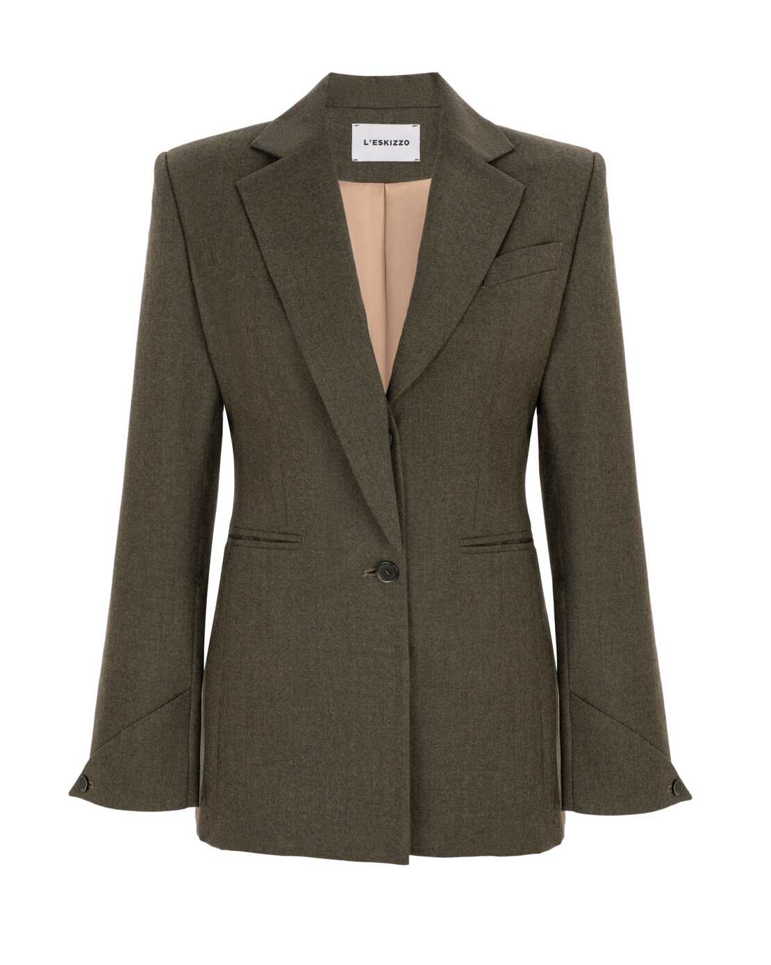 Single-breatsed jacket Florida Khaki