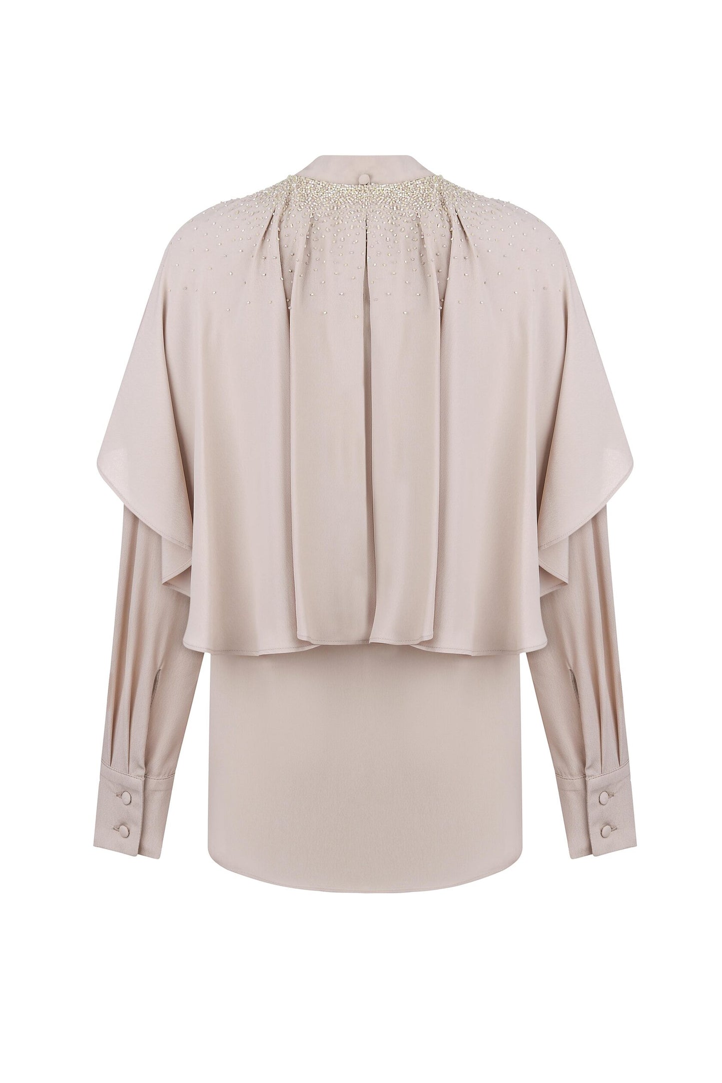 Beige blouse with decoration