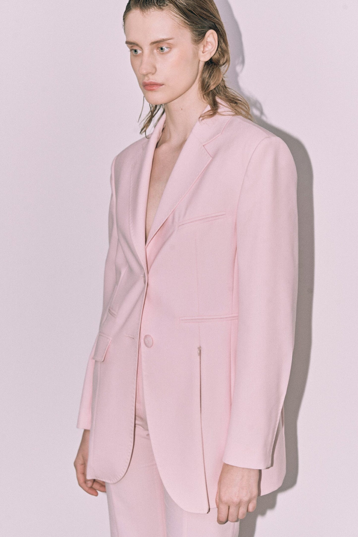 Tailored pink blazer