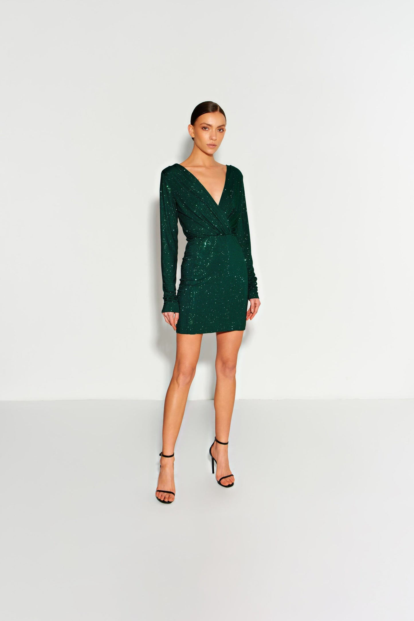Crystal wrap dress