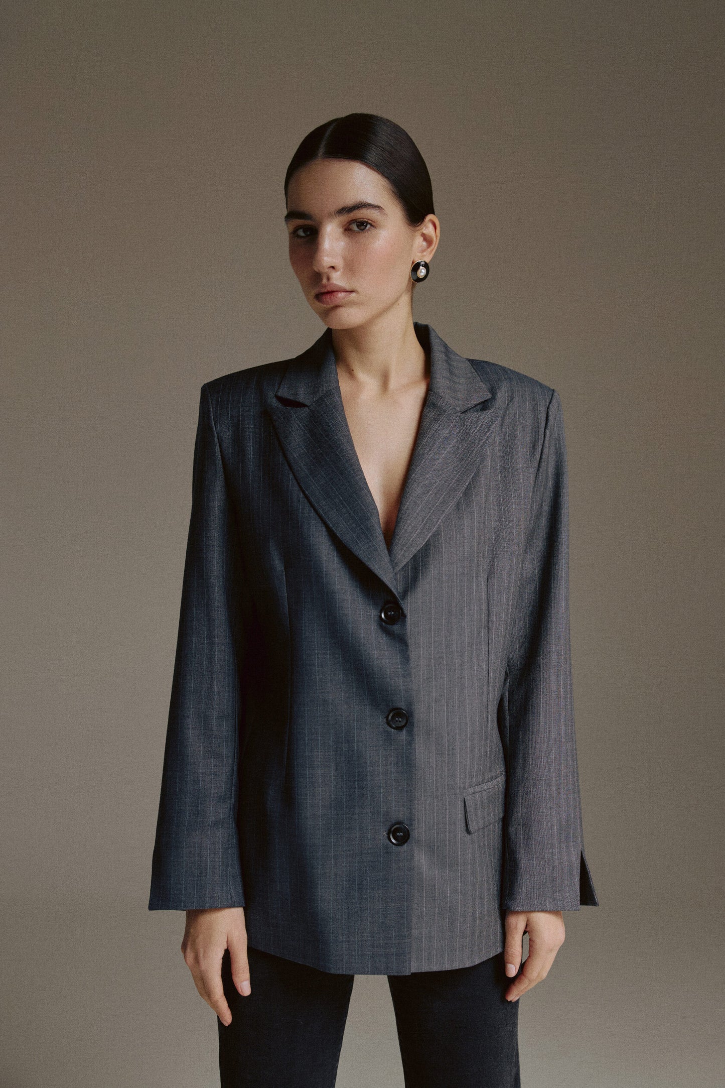 Ultimate Grey Crop Blazer