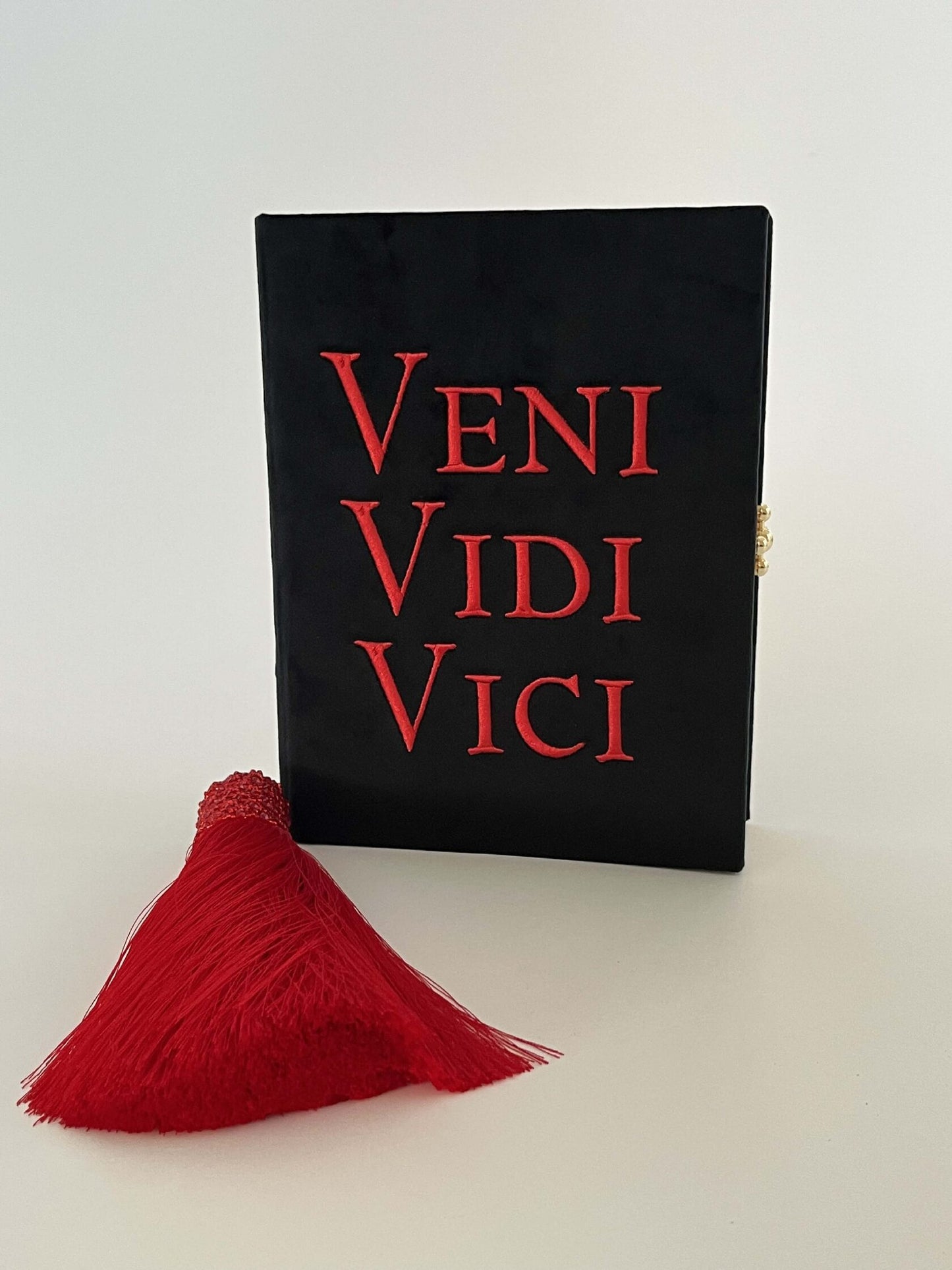 Embroidered clutch Veni Vidi Vici