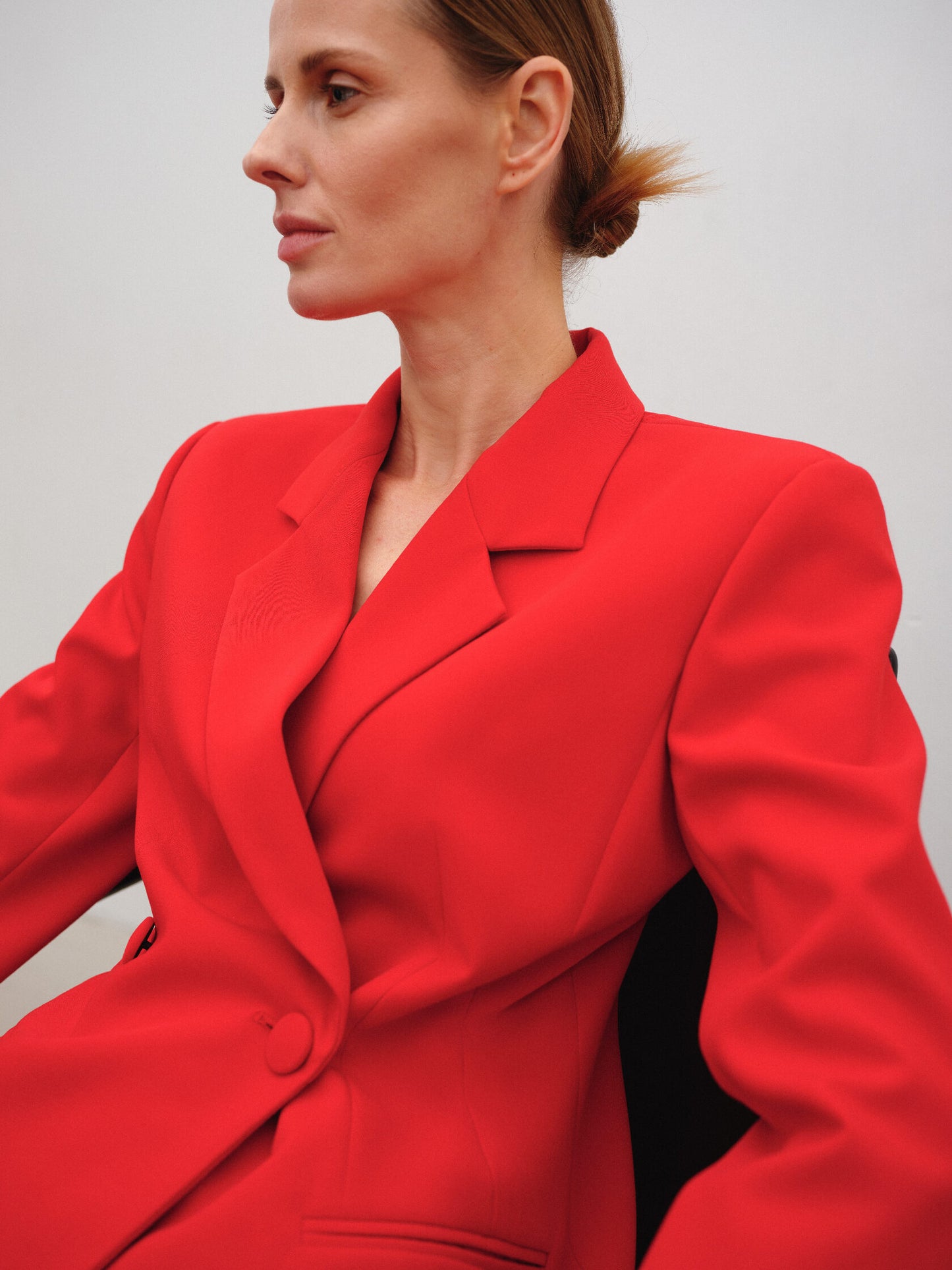 Blazer with fitted waist