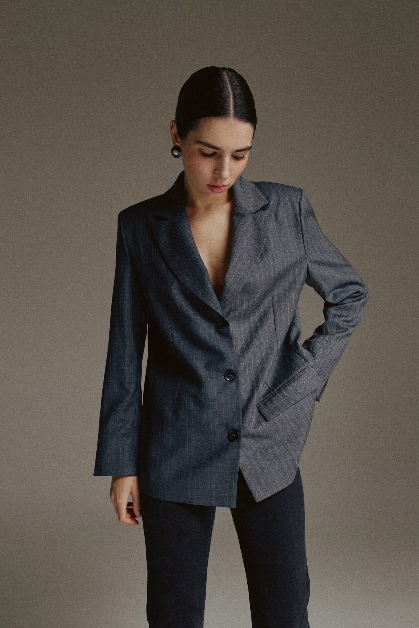 Ultimate Grey Crop Blazer