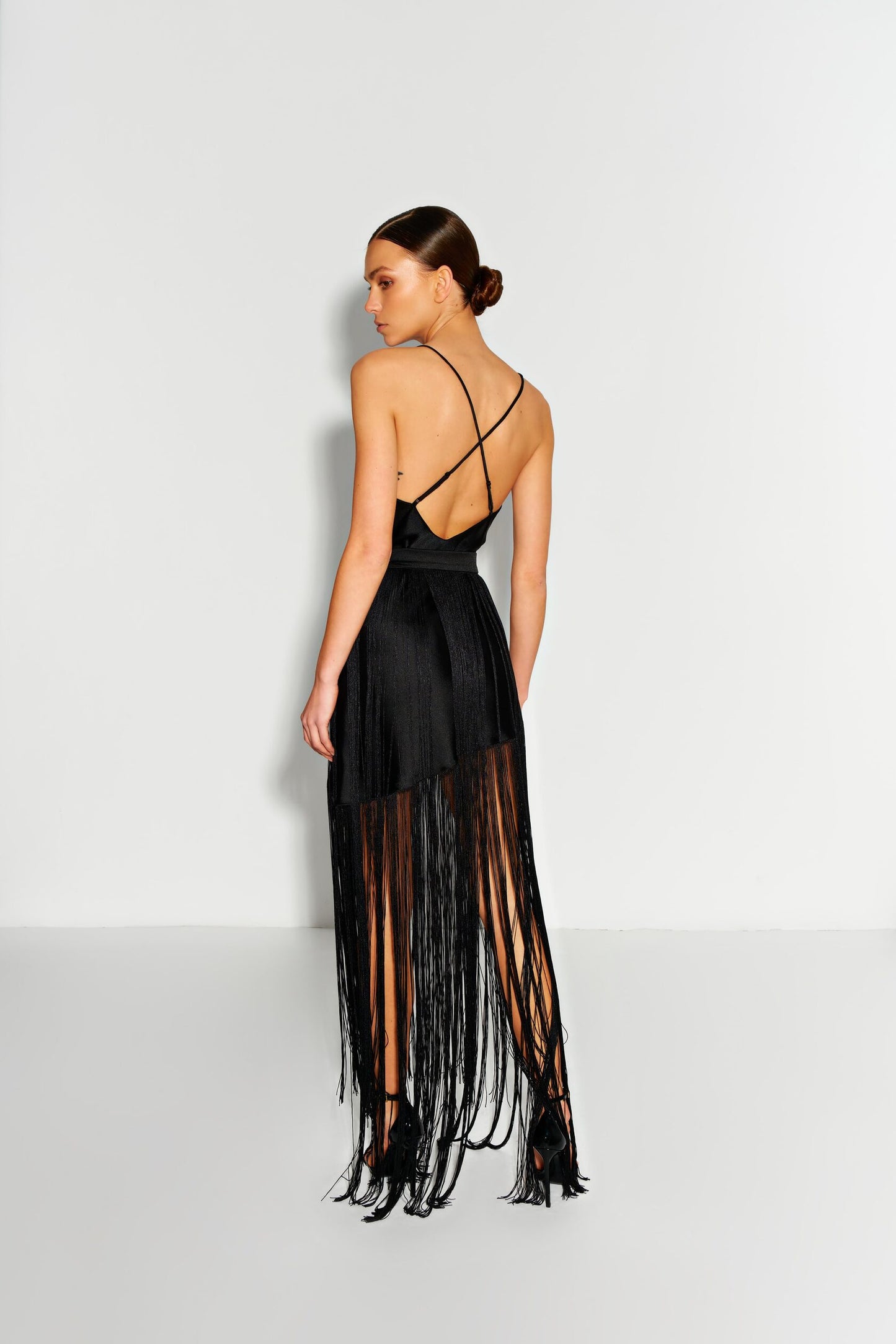 Dress with fringe