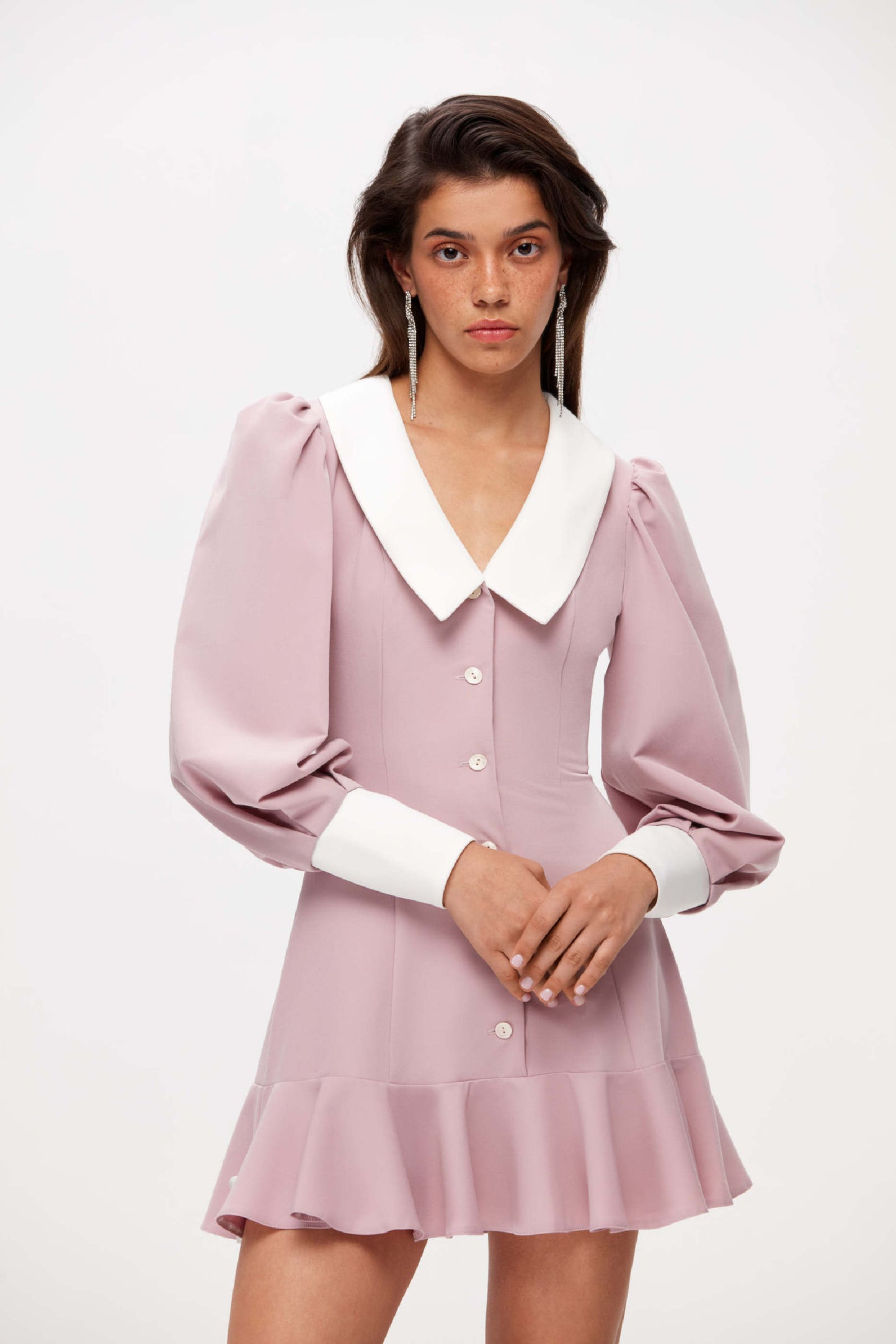 White collar dress