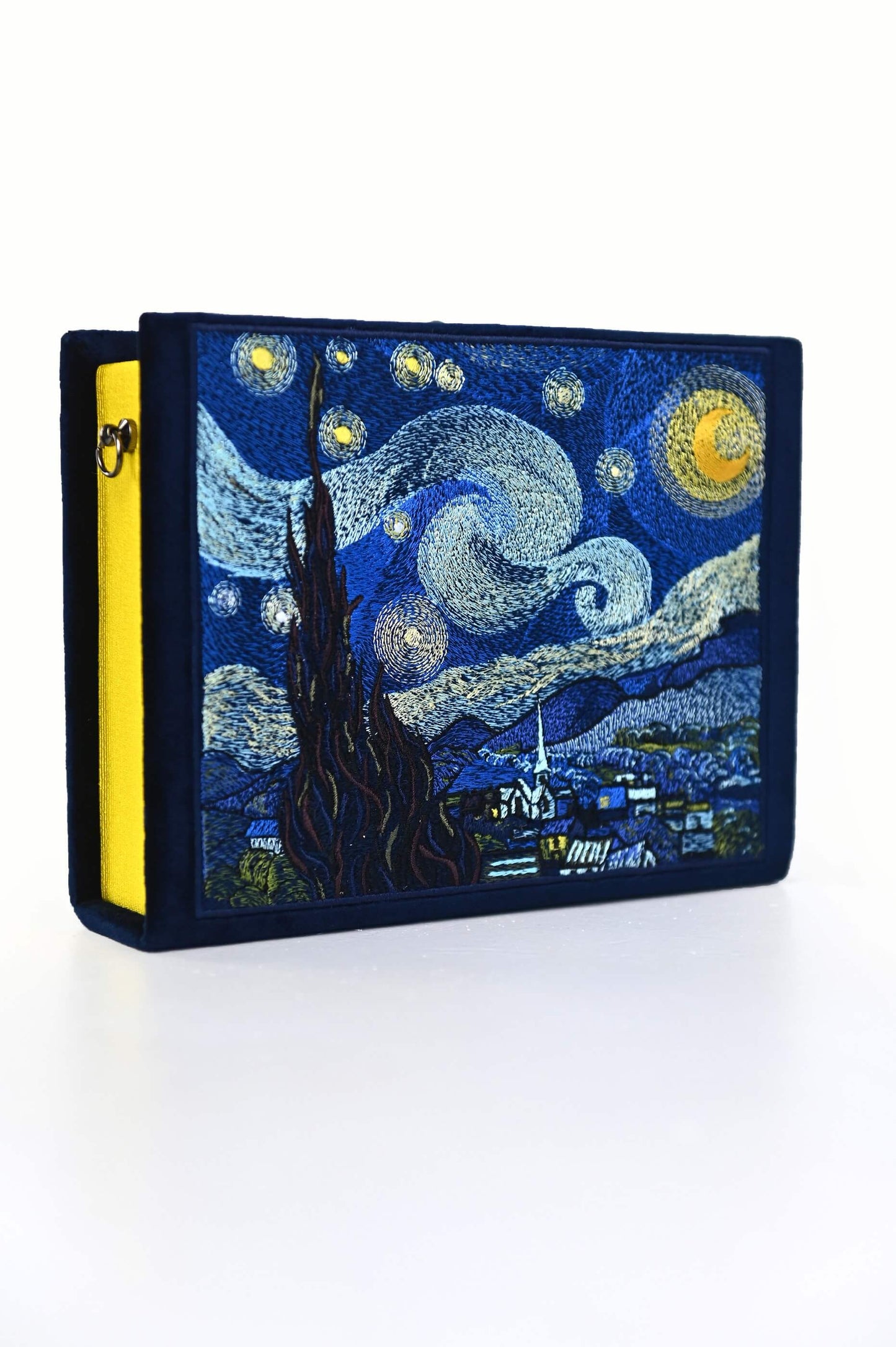 Embroidered clutch book 'Starry night'
