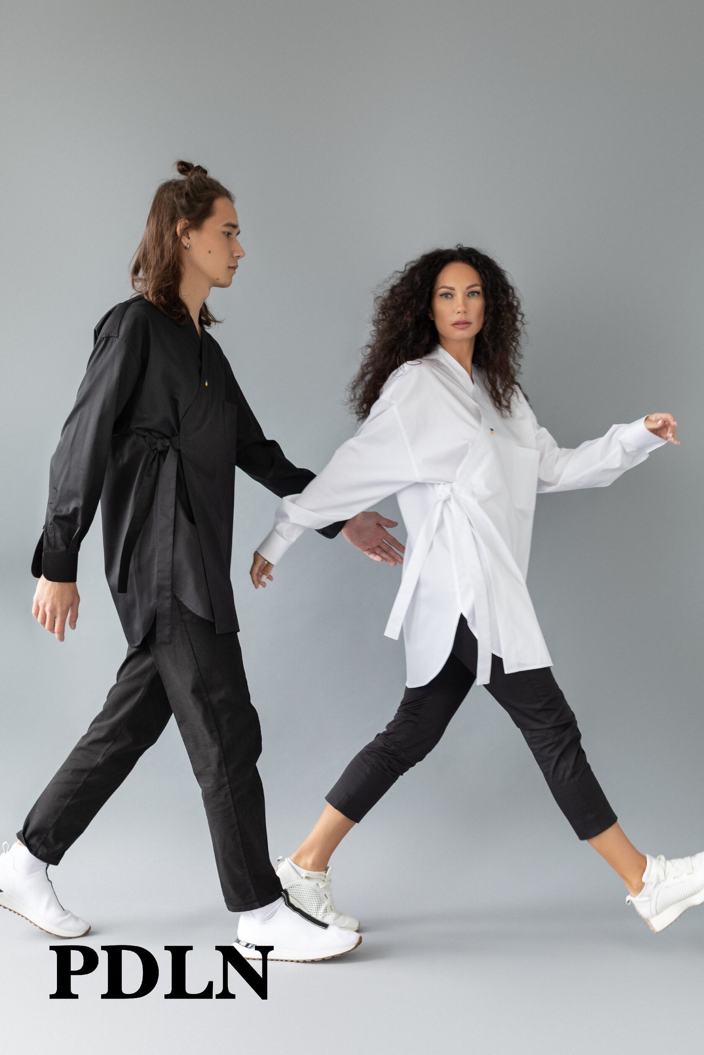 Unisex oversized cotton kimono-shirt