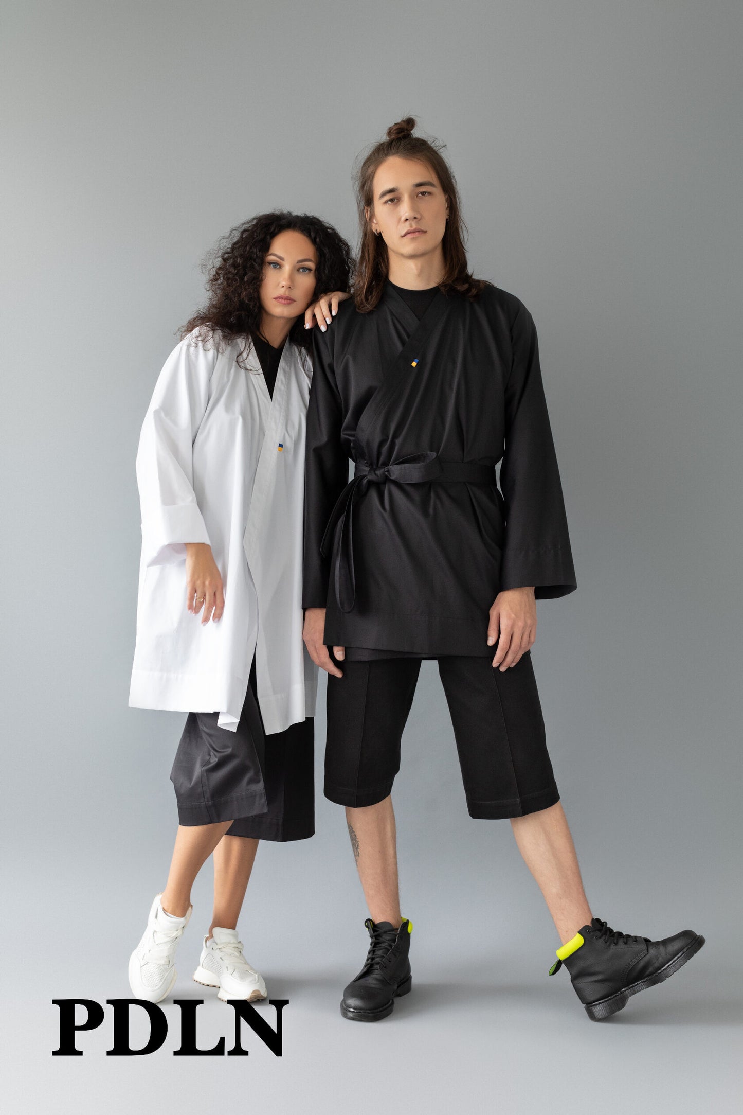Unisex oversized cotton kimono-shirt