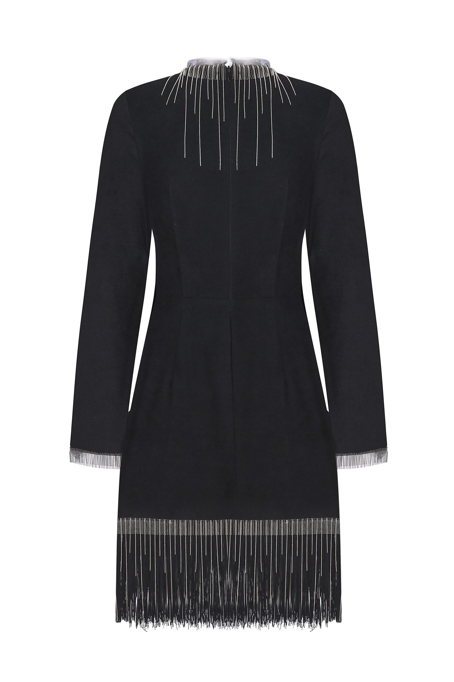 Black velvet cocktail dress