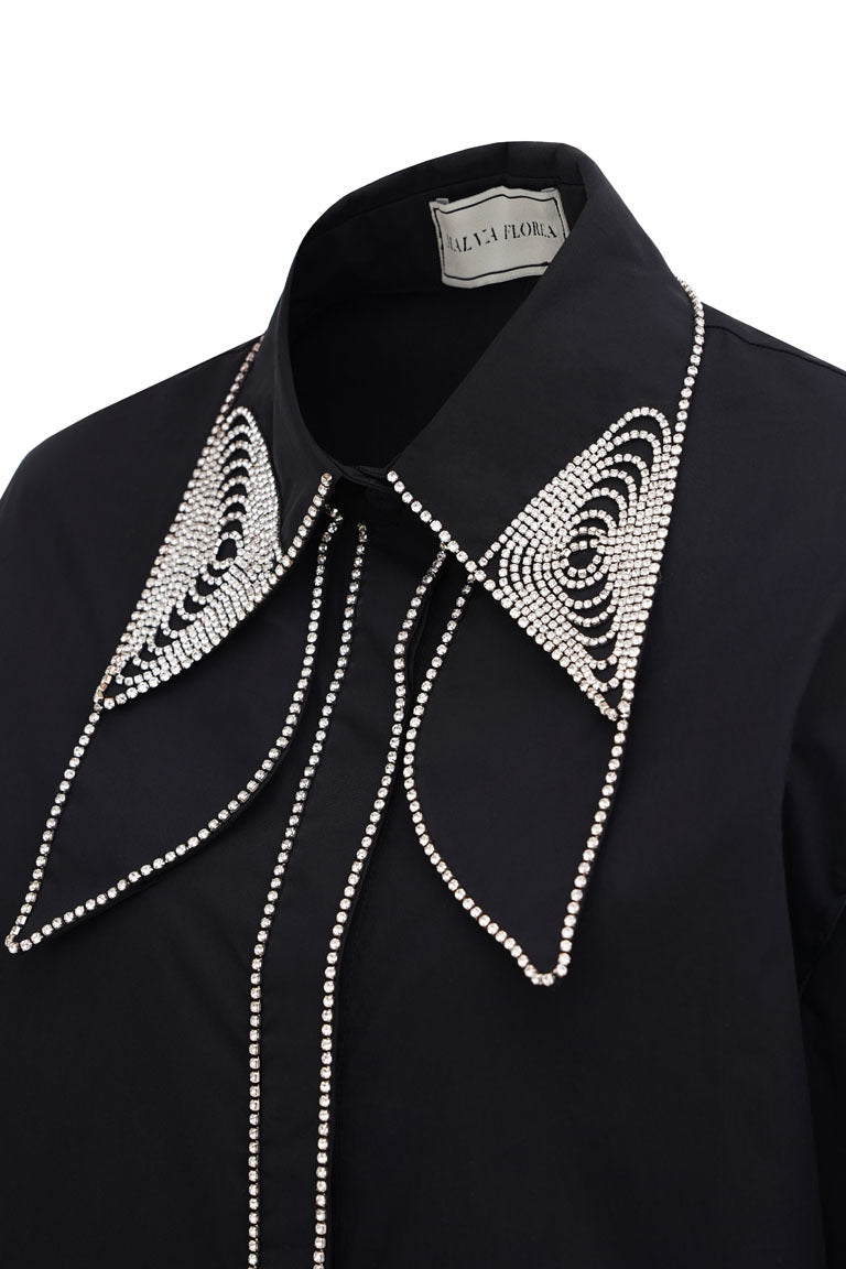 Shirt in crystals